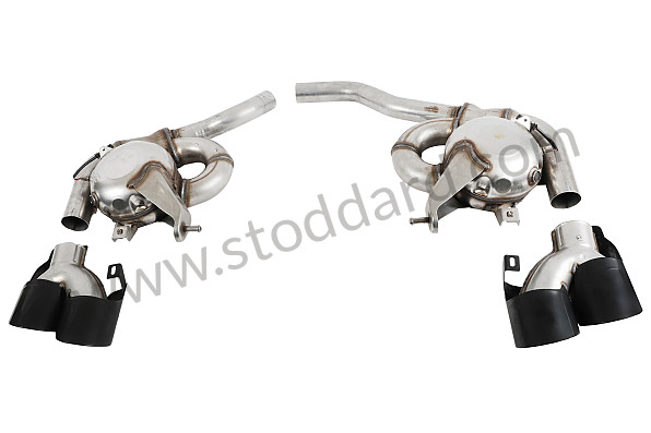 95B04420036 - EXHAUST SYSTEM SPORT VERSION SET BLACK CHROME for Porsche 