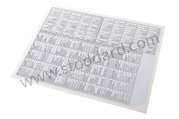 96461020904 - INDICATION STICKER for Porsche 