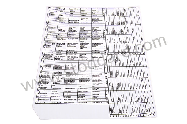 96461020905 - INDICATION STICKER for Porsche 