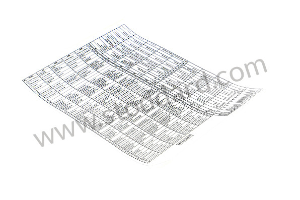 96461020910 - INDICATION STICKER for Porsche 