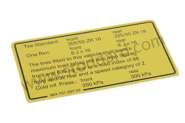 96470128702 - STICKER for Porsche 