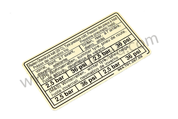 96470128703 - STICKER for Porsche 
