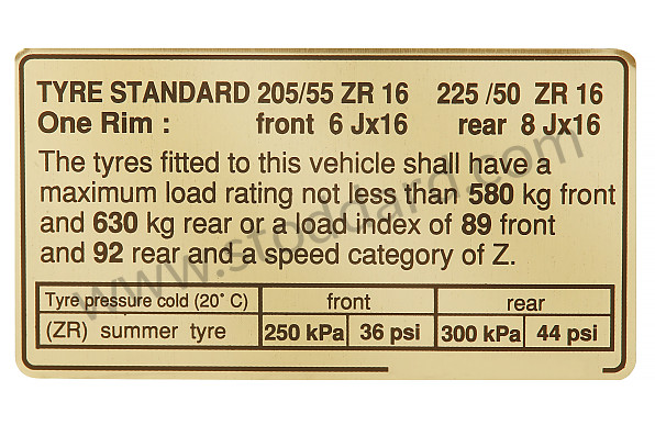 96470128722 - STICKER for Porsche 