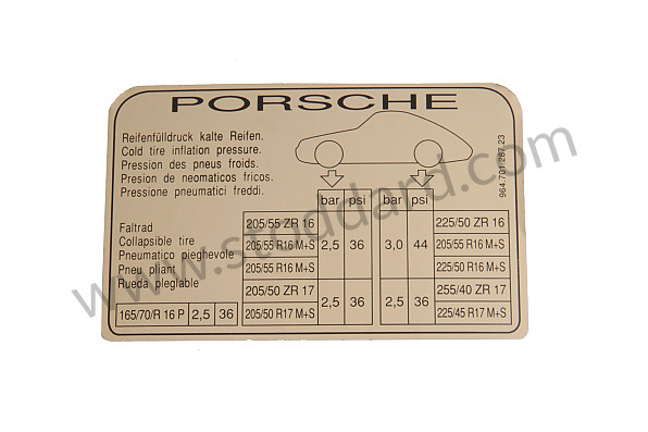 96470128723 - STICKER for Porsche 