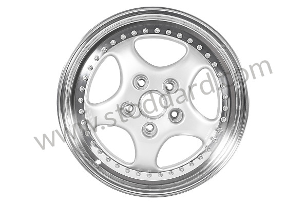 965362136X - ALLOY WHEEL SILVER METALLIC RIM FLANGE POLISHED for Porsche 