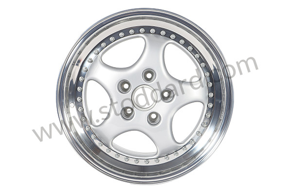 965362140X - ALLOY WHEEL SILVER METALLIC RIM FLANGE POLISHED for Porsche 