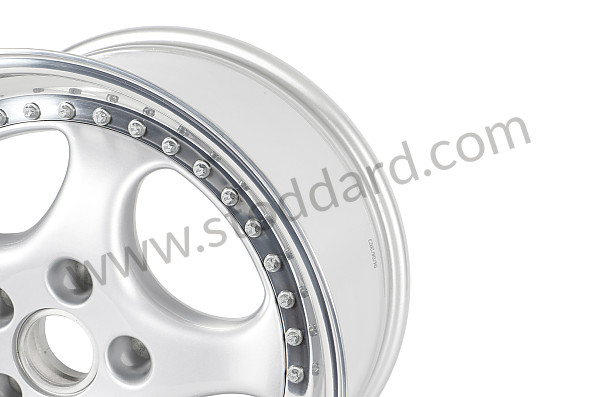 965362140X - ALLOY WHEEL SILVER METALLIC RIM FLANGE POLISHED for Porsche 
