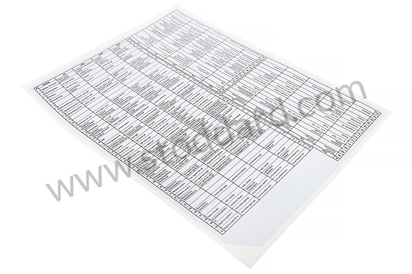 96561020900 - INDICATION STICKER for Porsche 
