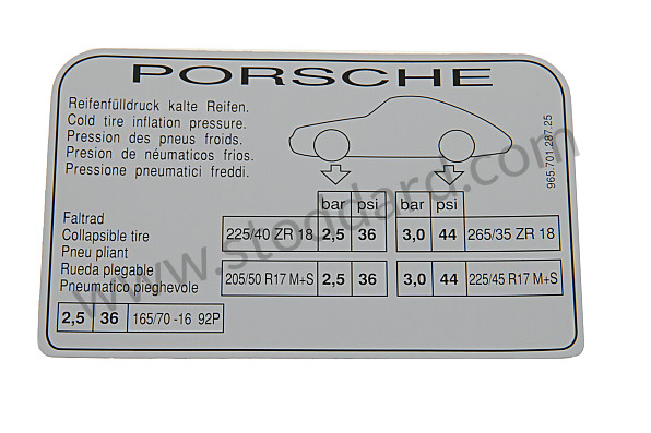 96570128725 - STICKER for Porsche 
