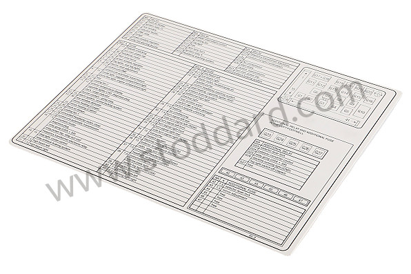 96861023100 - INDICATION STICKER for Porsche 