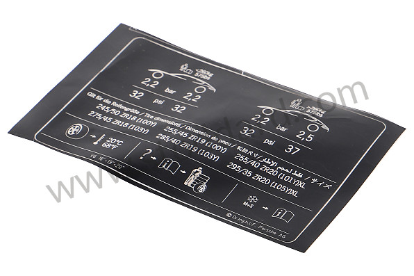 97070128601 - STICKER for Porsche 