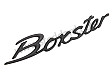 Boxster Emblem, Black, for rear trunk lid.
