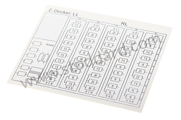 98661021701 - INDICATION STICKER for Porsche 