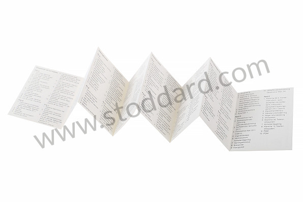 98661021701 - INDICATION STICKER for Porsche 