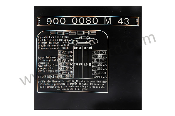 98670128720 - STICKER for Porsche 