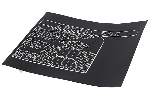 98670128722 - STICKER for Porsche 