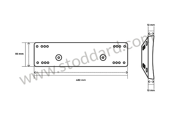 9877011050301C - LICENSE PLATE HOLDER for Porsche Cayman 987C 09-12 &bull; 2009 &bull; Cayman S 3.4 &bull; Manual Gearbox, 6 Speed