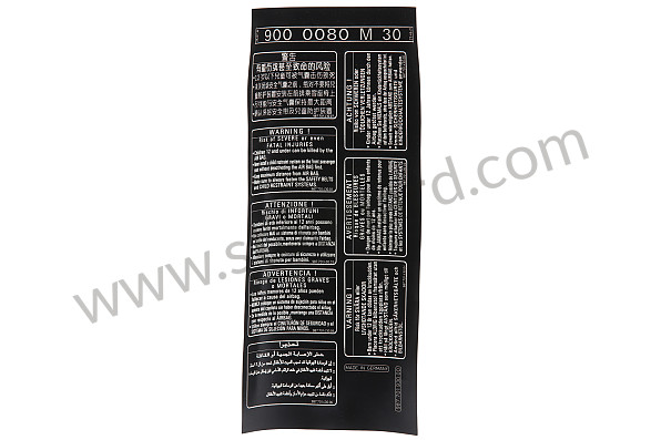 98770193000 - STICKER for Porsche 