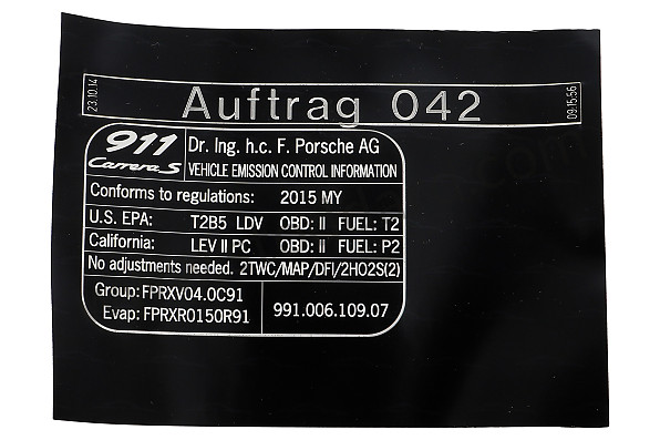 99100610907 - STICKER for Porsche 