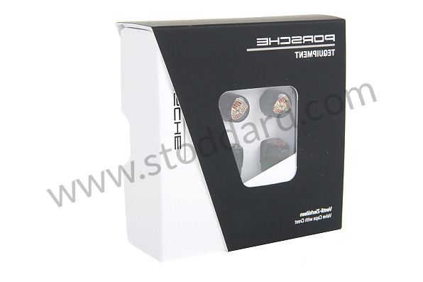 99104460267 - CAP VALVE CAP BLACK CREST COLOURED SET for Porsche 