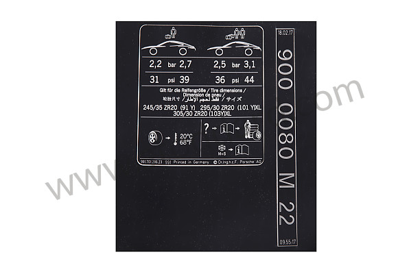 99170128623 - STICKER for Porsche 
