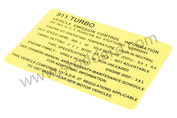 99300610708 - STICKER for Porsche 