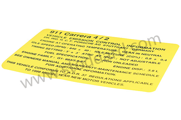 99300610712 - STICKER for Porsche 