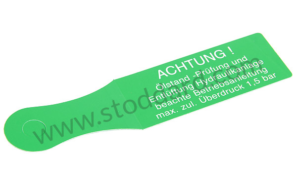 99331480300 - INDICATION STICKER for Porsche 