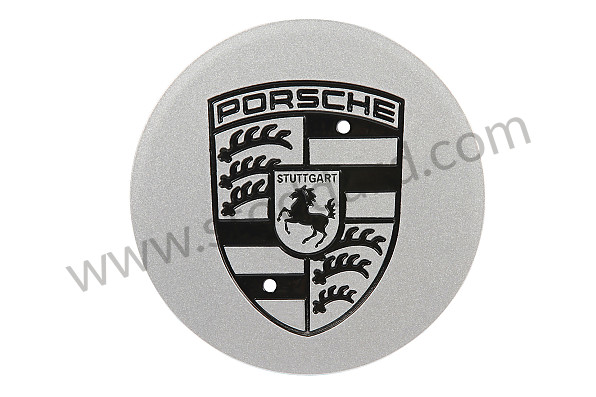 9933613030061M - FLAT WHEEL COVER WITH BLACK EMBLEM for Porsche 