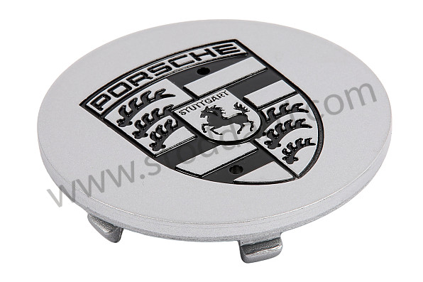 9933613030061M - FLAT WHEEL COVER WITH BLACK EMBLEM for Porsche 