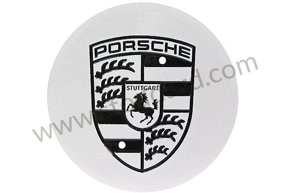 9933613030061M - FLAT WHEEL COVER WITH BLACK EMBLEM for Porsche 