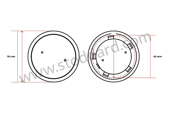 9933613030261M - HUB CAP for Porsche 996 &bull; 2004 &bull; 996 Carrera 2 &bull; Coupe &bull; Automatic Gearbox