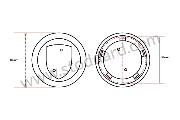 9933613030761M - Hub Cap Silver for Porsche Boxster 986 97-04 &bull; 2004 &bull; Boxster S 3.2 &bull; Cabrio &bull; Automatic Gearbox
