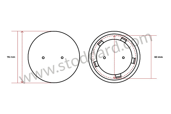 99336130380 - HUB CAP for Porsche 996 &bull; 2004 &bull; 996 Carrera 2 &bull; Coupe &bull; Automatic Gearbox