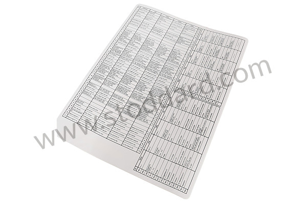 99361020900 - INDICATION STICKER for Porsche 