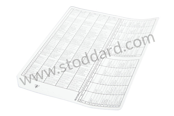 99361020902 - INDICATION STICKER for Porsche 