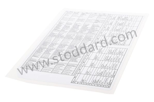 99361020905 - Fuse Box Sticker/Decal For 993 Models for Porsche 