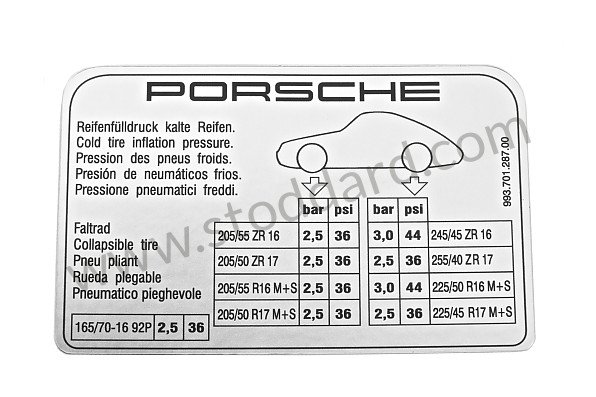 99370128700 - STICKER for Porsche 