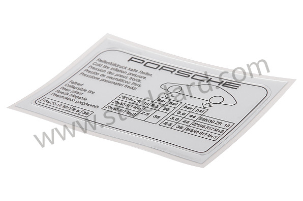 99370128725 - STICKER for Porsche 