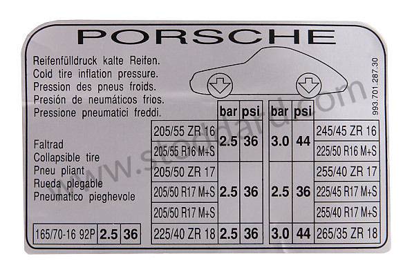 99370128730 - STICKER for Porsche 