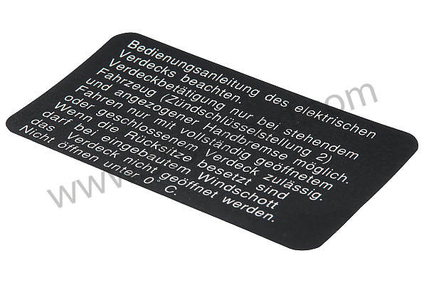 99370140106 - STICKER for Porsche 