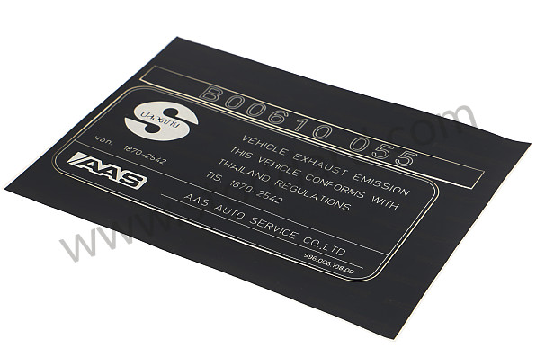 99600610800 - STICKER for Porsche 