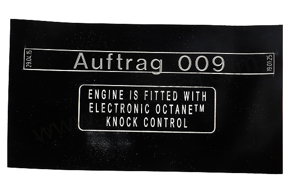 99600614000 - DECAL LABEL for Porsche 