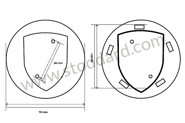 99636130309 - Center Cap Boxster 1997-04 996 1999-04 for Porsche 
