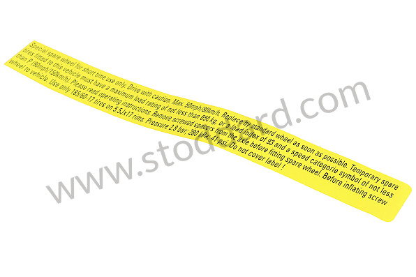 99636170120 - STICKER for Porsche 