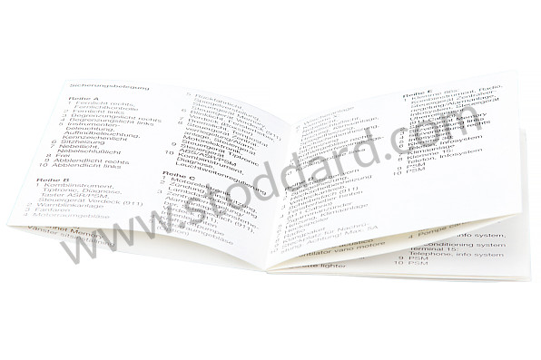 99661021702 - INDICATION STICKER for Porsche 