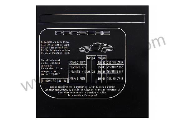99670128720 - STICKER for Porsche 