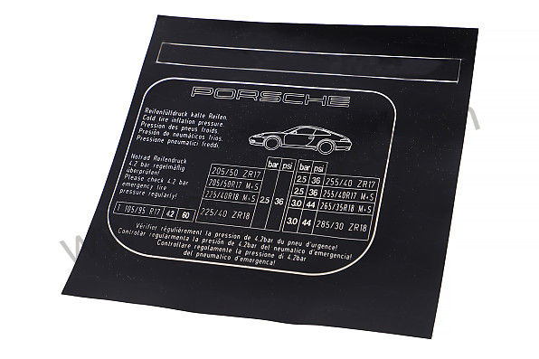 99670128720 - STICKER for Porsche 