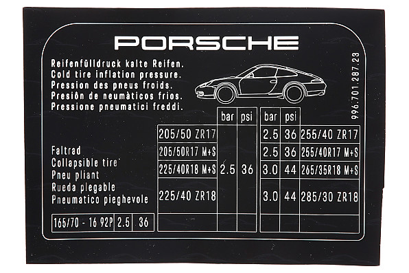 99670128723 - STICKER for Porsche 