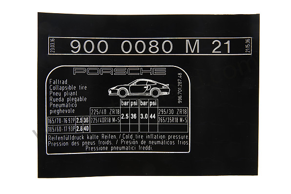 99670128748 - STICKER for Porsche 